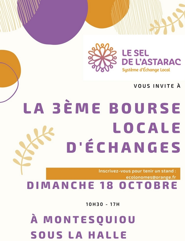 Affiche 3ème bourse locale d'échanges