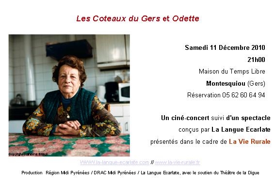 Ciné concert et théatre : Les Coteaux du Gers et Odette