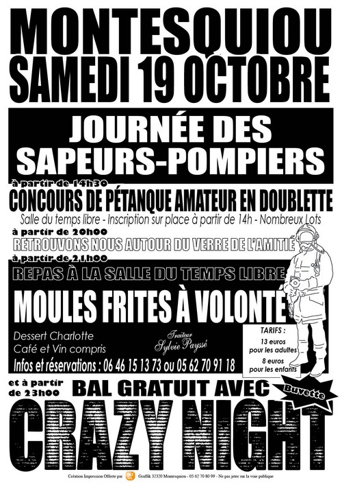 Affiche journée des pompiers