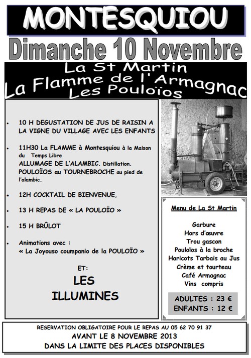 Affiche fête de la flamme de l'Armagnac 2013