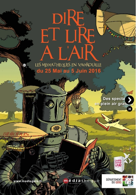 Affiche dire et lire à l'air