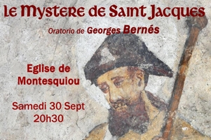 Affiche oratorio Le mystère de Saint Jacques de Georges Bernés