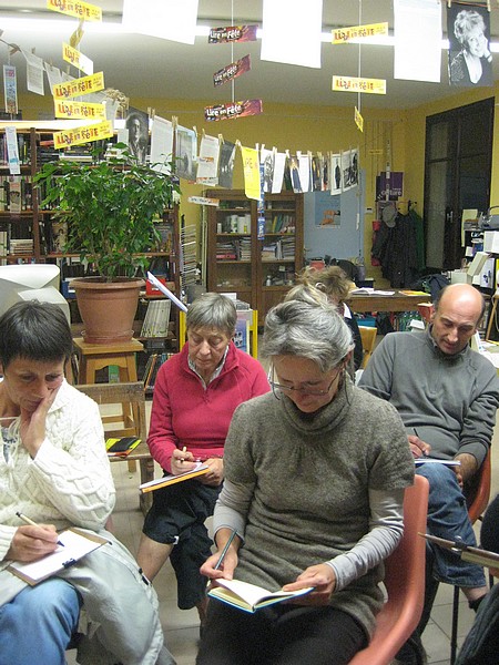 Atelier d'écriture à la bibli